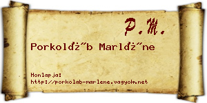 Porkoláb Marléne névjegykártya